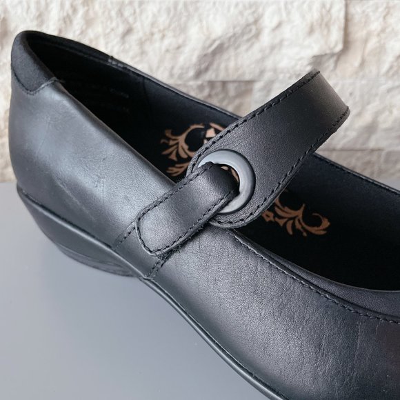 Aetrex NEW! Leather Mary Jane Shoes Black flats size 9.5W - Picture 7 of 16